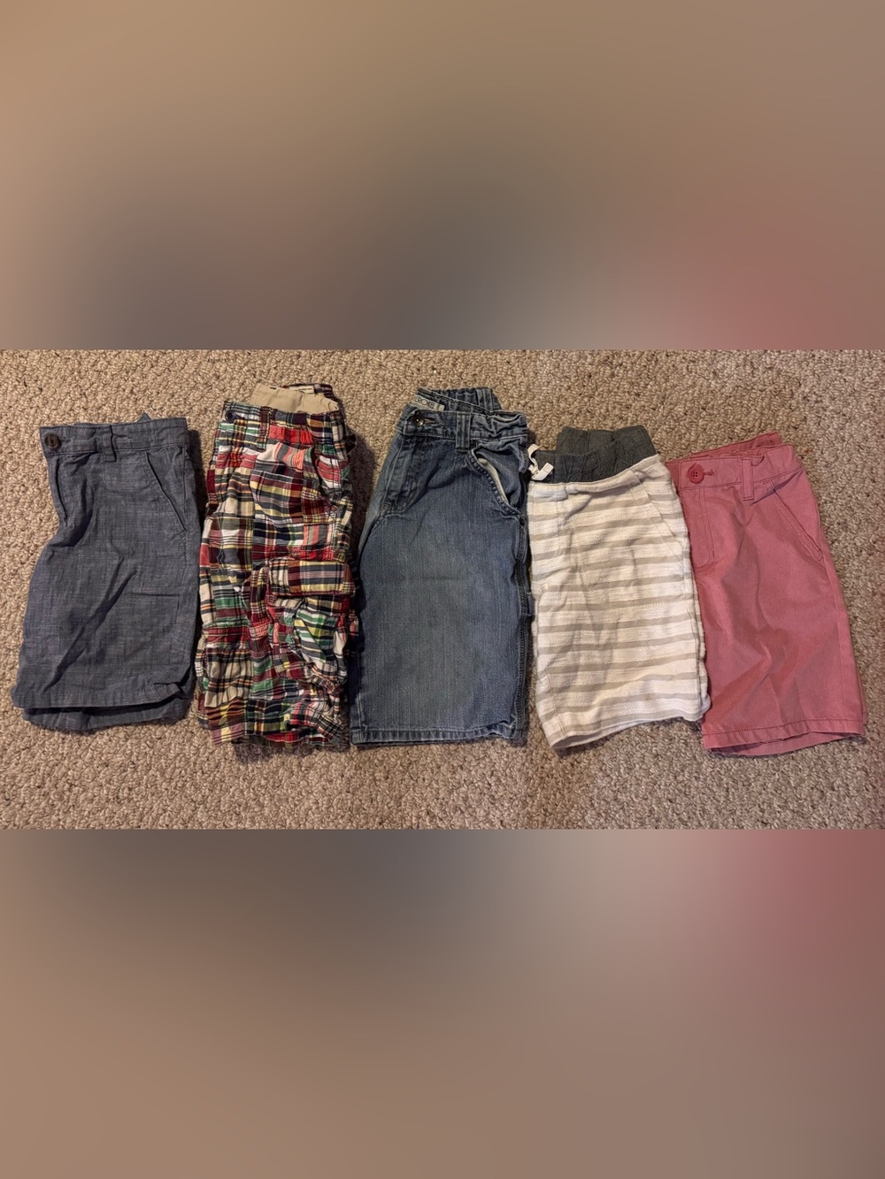 GAP Kids Mixed Shorts Bundle - Denim, Plaid, Striped, Pink, Chambray